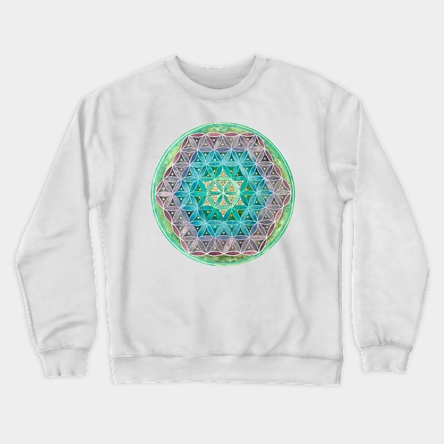 Flower of Life Crewneck Sweatshirt by amyliafaizalart